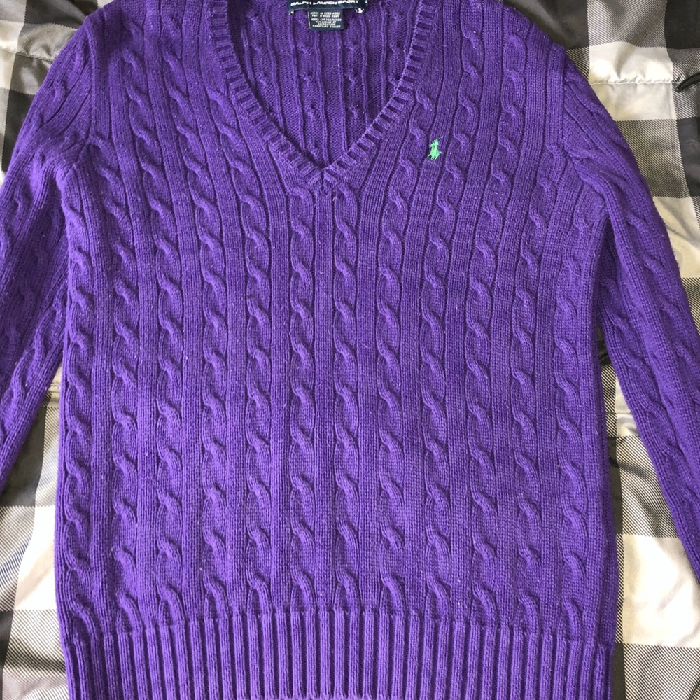Purple polo sweater